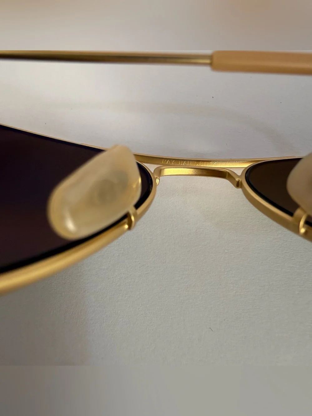 Ray-Ban 3035 Matte Gold Aviator Large Sunglasses with Brown Gradient Lenses 58